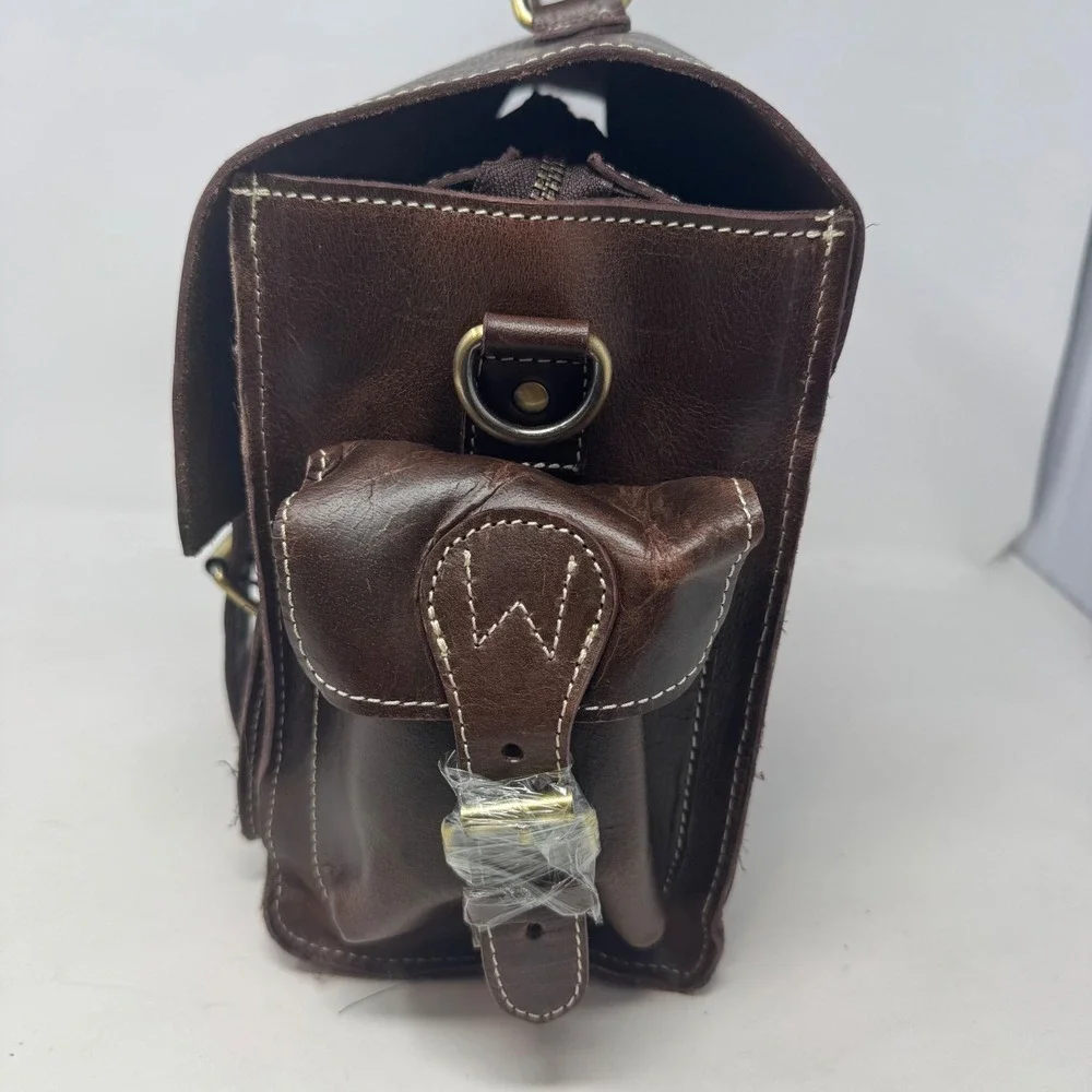 Creative Leather Arts Messenger Bag for Cameras Brown for DSLR Cameras New